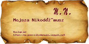 Mojsza Nikodémusz névjegykártya